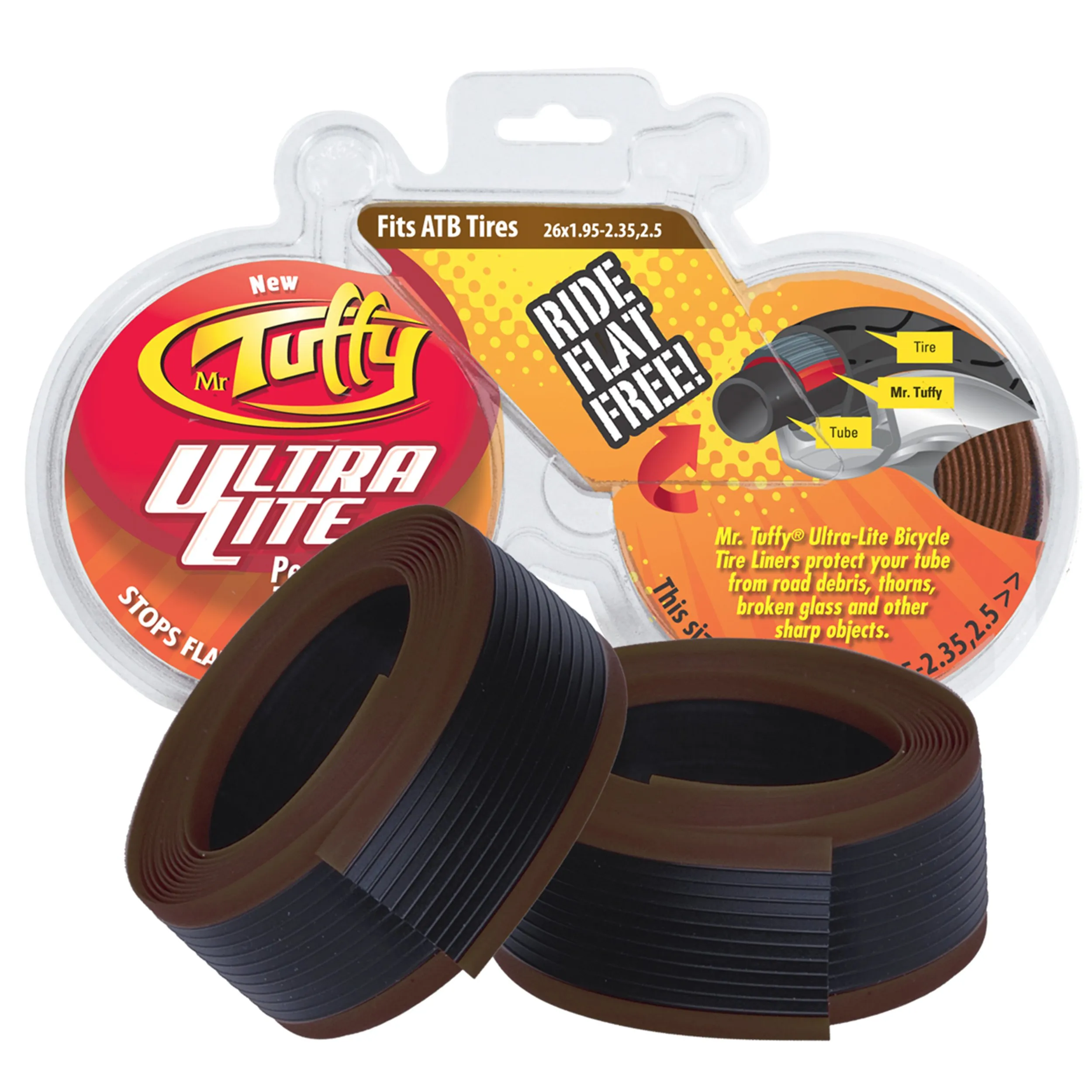 Mr. Tuffy Bicycle Tire Liner 700x32-41c or 29 x 1.5-2.0 - Lightweight, Thorn-Resistant, Eco-Friendly