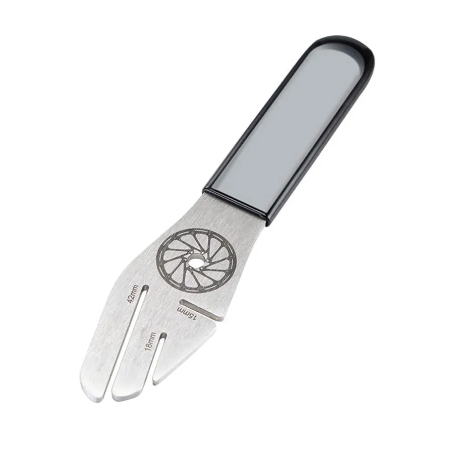 MTB Bicycle Disc Brake Rotor Truing Tool - Stainless Steel Alignment Wrench with 3 Openings