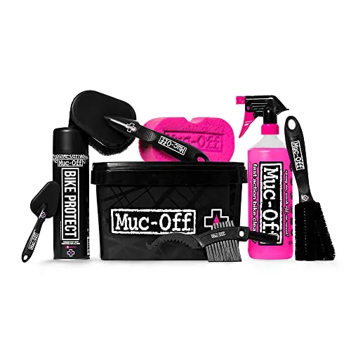 Muc-Off 8 in 1 Bicycle Cleaning Kit - Ultimate Gift for Bike Lovers with Cleaner and Brushes