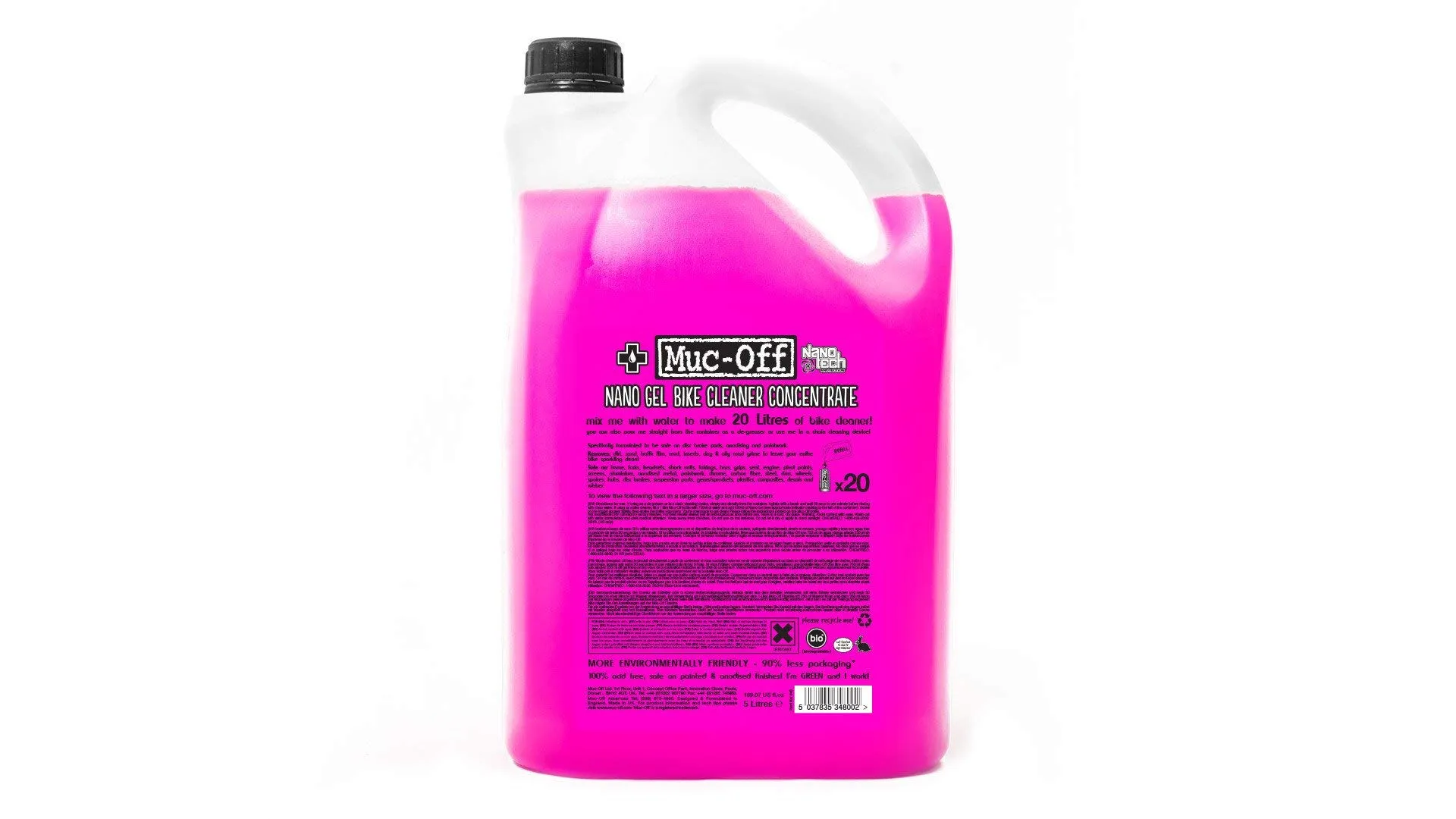 Muc-Off Bike Cleaner Concentrate 5L - Biodegradable Nano Gel Refill for Eco-Friendly Bike Wash