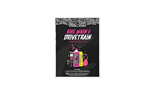 Muc-Off Bike Wash & Drivetrain Essentials Kit - Complete Cleaning, Protection & Lubrication Set