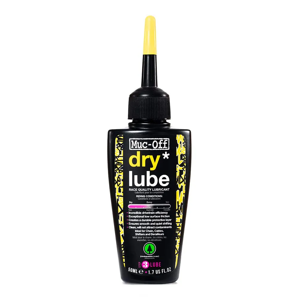 Muc-Off Dry Lube 50ml - Ultra-Durable Bike Chain Lube for Smooth Gear Shifts & Eco-Friendly