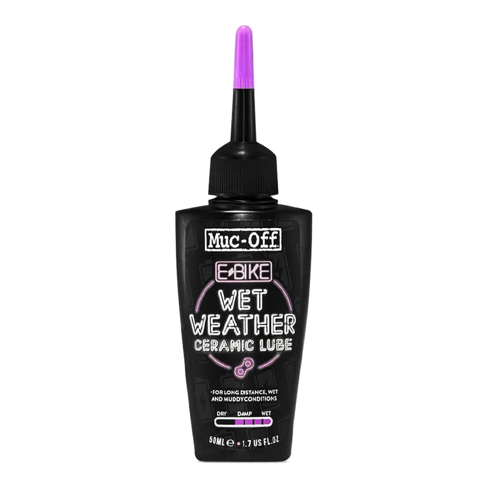 Muc-Off eBike Wet Chain Lube 1.7 fl oz - Ultra-Durable Bike Lubricant for Electric Bikes
