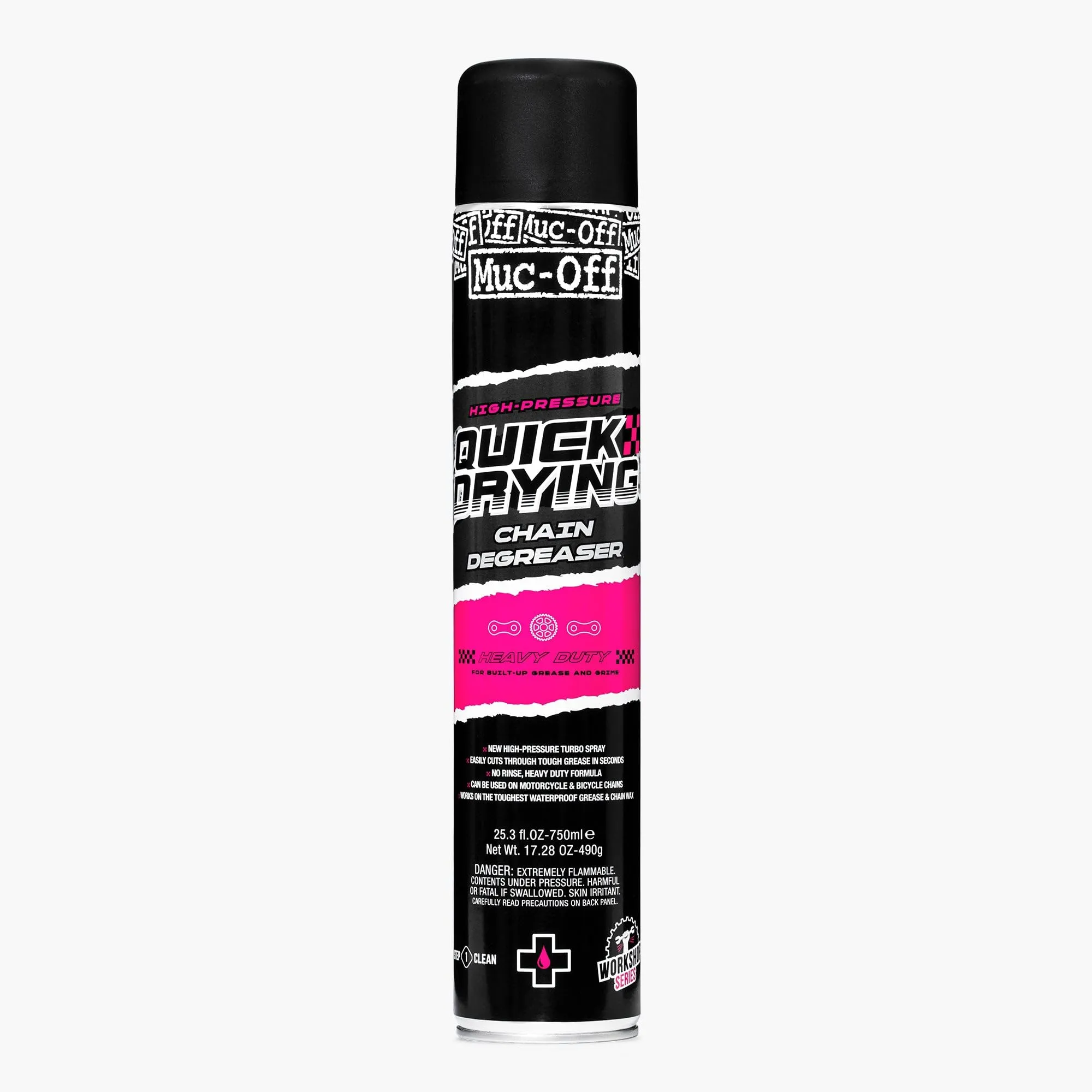 Muc-Off High Pressure Quick Drying Chain Degreaser - No Rinse Formula for Ultimate Clean