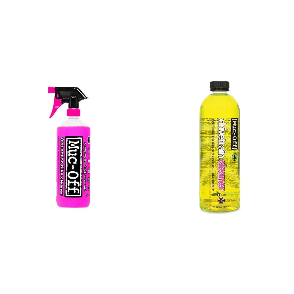 Muc-Off Nano Tech Bike Cleaner & Drivetrain Cleaner Bundle - Biodegradable, Safe for All Bikes