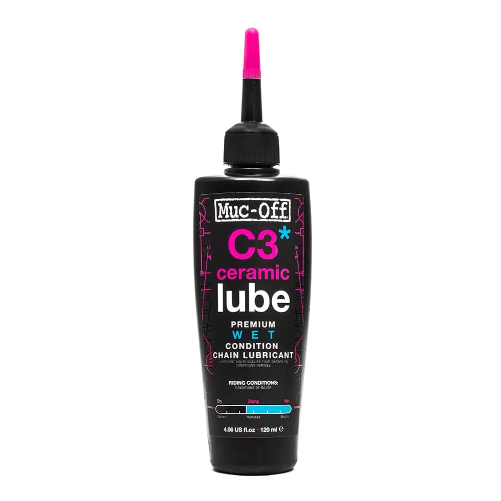 Muc Off C3 Ceramic Wet Bike Chain Lube 50ml - Premium Lubricant for Ultimate Performance