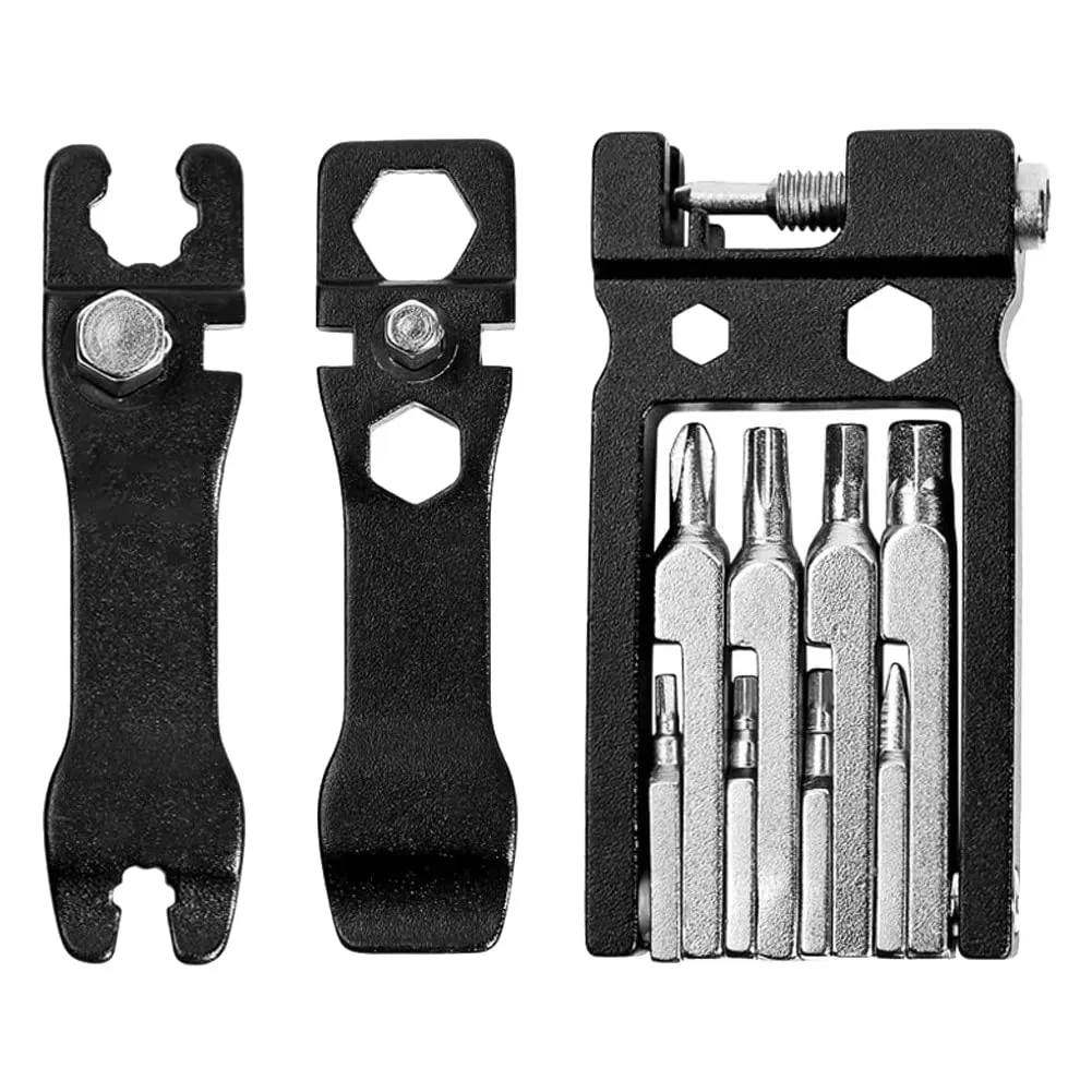 Multi-Function 20-in-1 Bike Tool Kit - Portable Metal Bicycle Repair Set, Collapsible & Lightweight