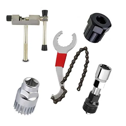 Multi-Function Bicycle Repair Tool Kit for Mountain and Road Bikes - 5 Essential Tools Included
