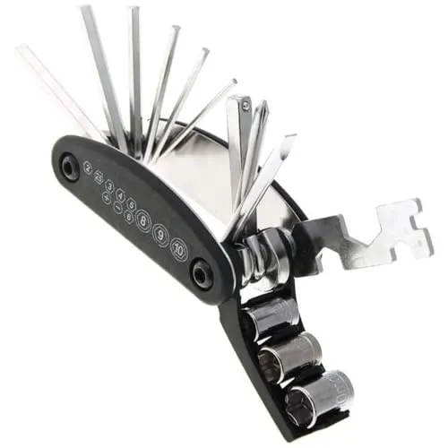 Multifunction Bicycle Repair Tools 15-in-1 Kit - Max Life, Compact & Durable for Outdoor Adventures