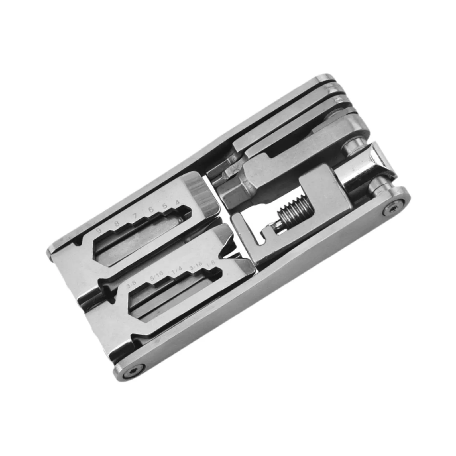 Multifunctional Bike Repair Tool - Stainless Steel Mini Tool for Outdoor Cycling - 8 in 1