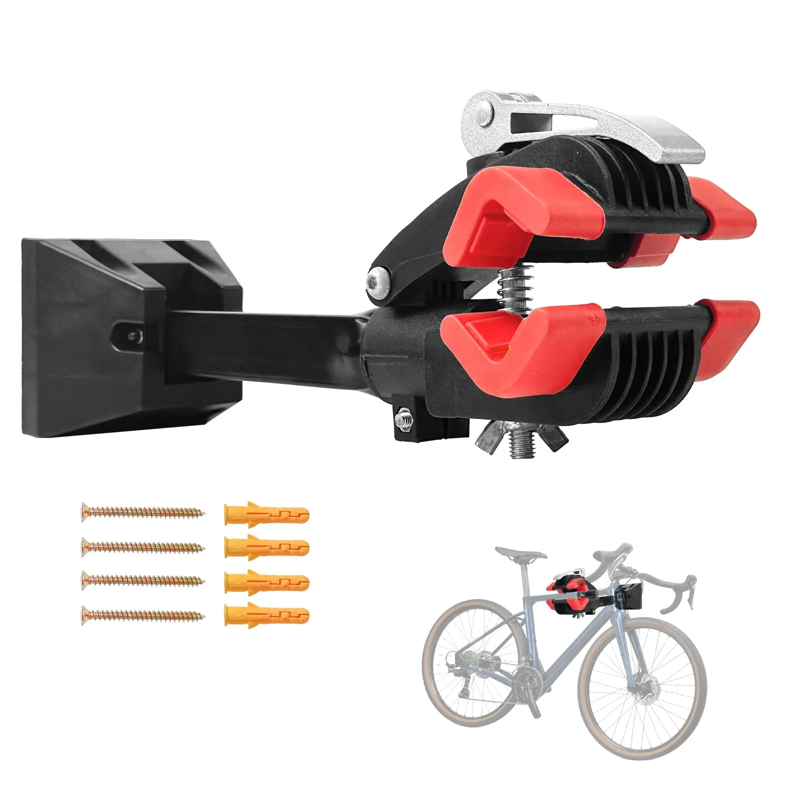 NATGAI Foldable Heavy Duty Wall Mount Bike Repair Stand, Adjustable for Home Bicycle Maintenance