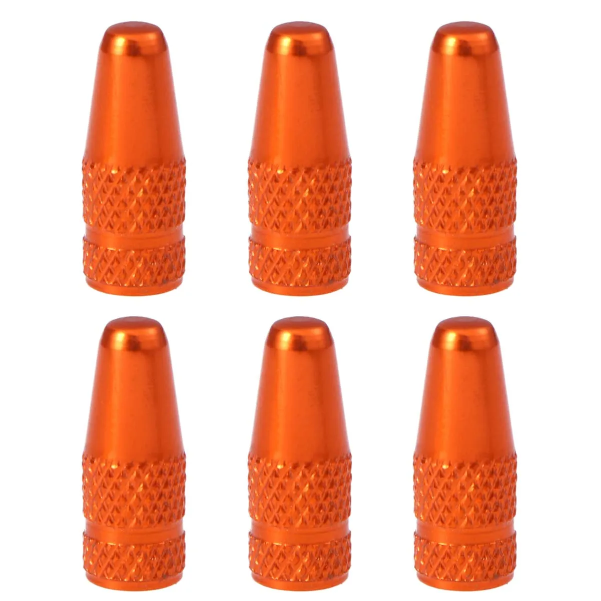 NOLITOY 6 Pack Aluminum Alloy Bicycle Valve Caps for Presta/French Valve Stems - Colorful and Durable