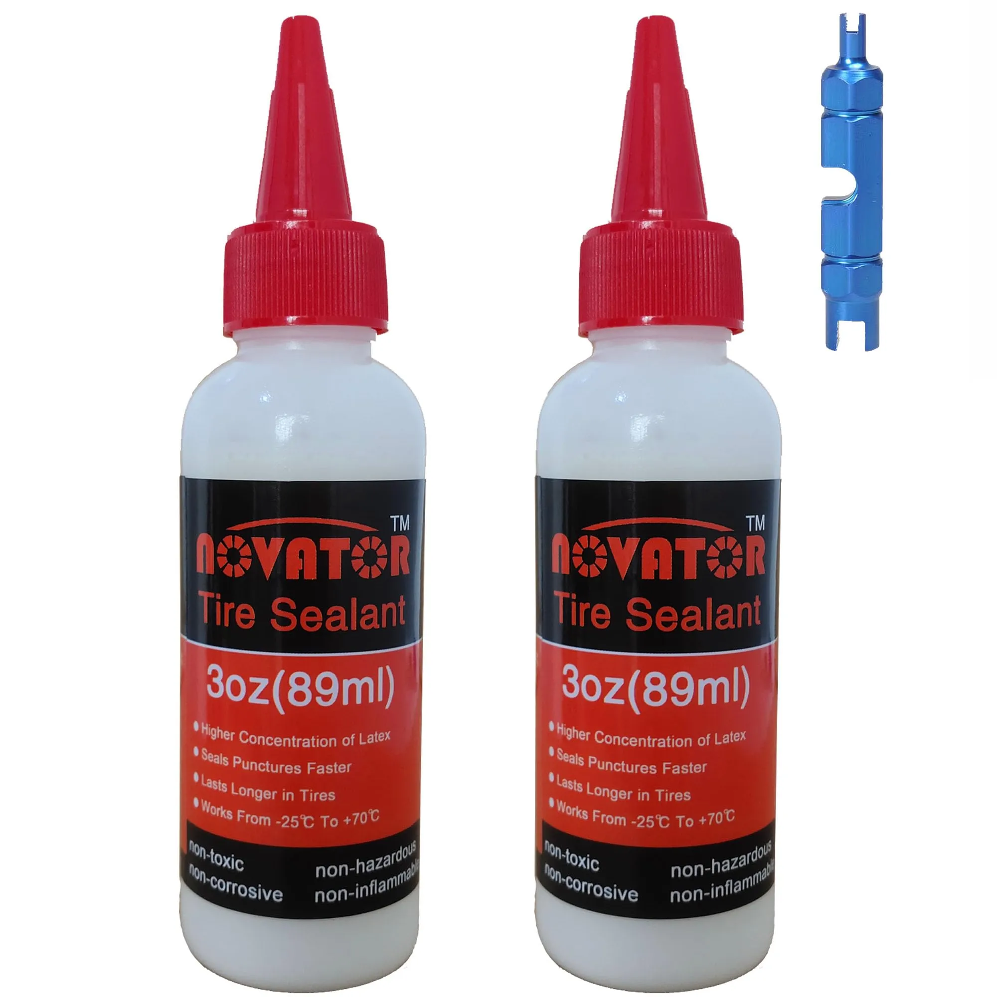 NOVATOR Endurance Bike Tire Sealant - Lasts Longer, Seals Faster for MTB, Road, Gravel Bikes