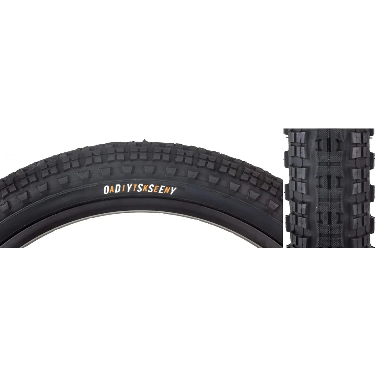 Odyssey Mike Aitken Knobby Tire - 20' x 2.35' Black, Wire Bead for BMX, Aggressive Tread