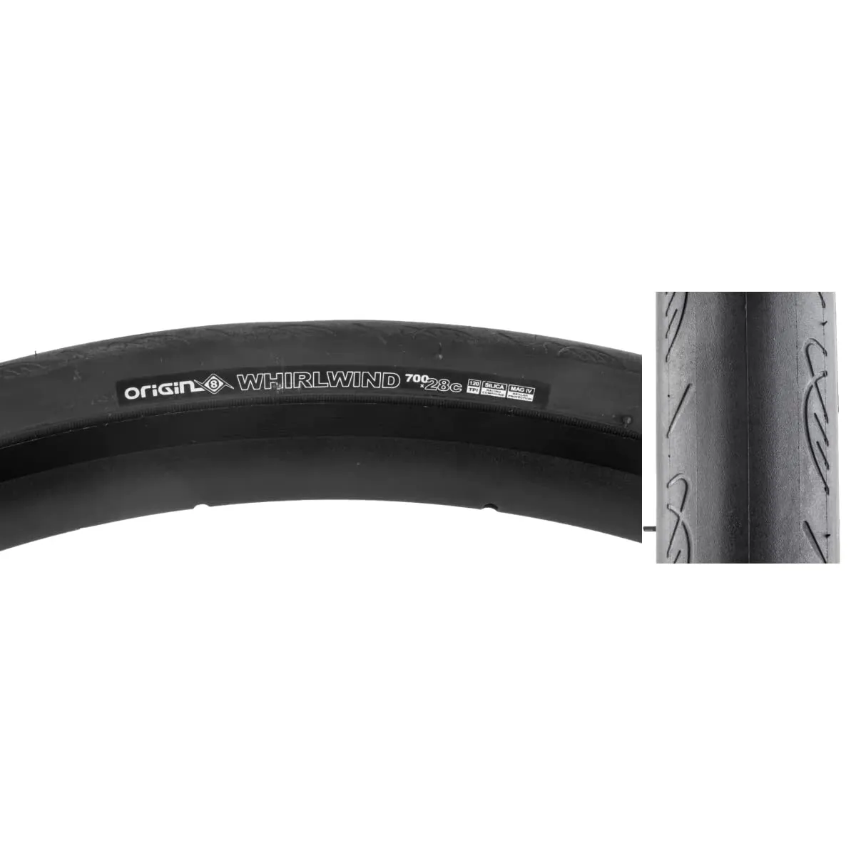Origin8 Whirlwind Tires 700 x 25c - High Performance Racing Tire with Silica Compound & Puncture Protection
