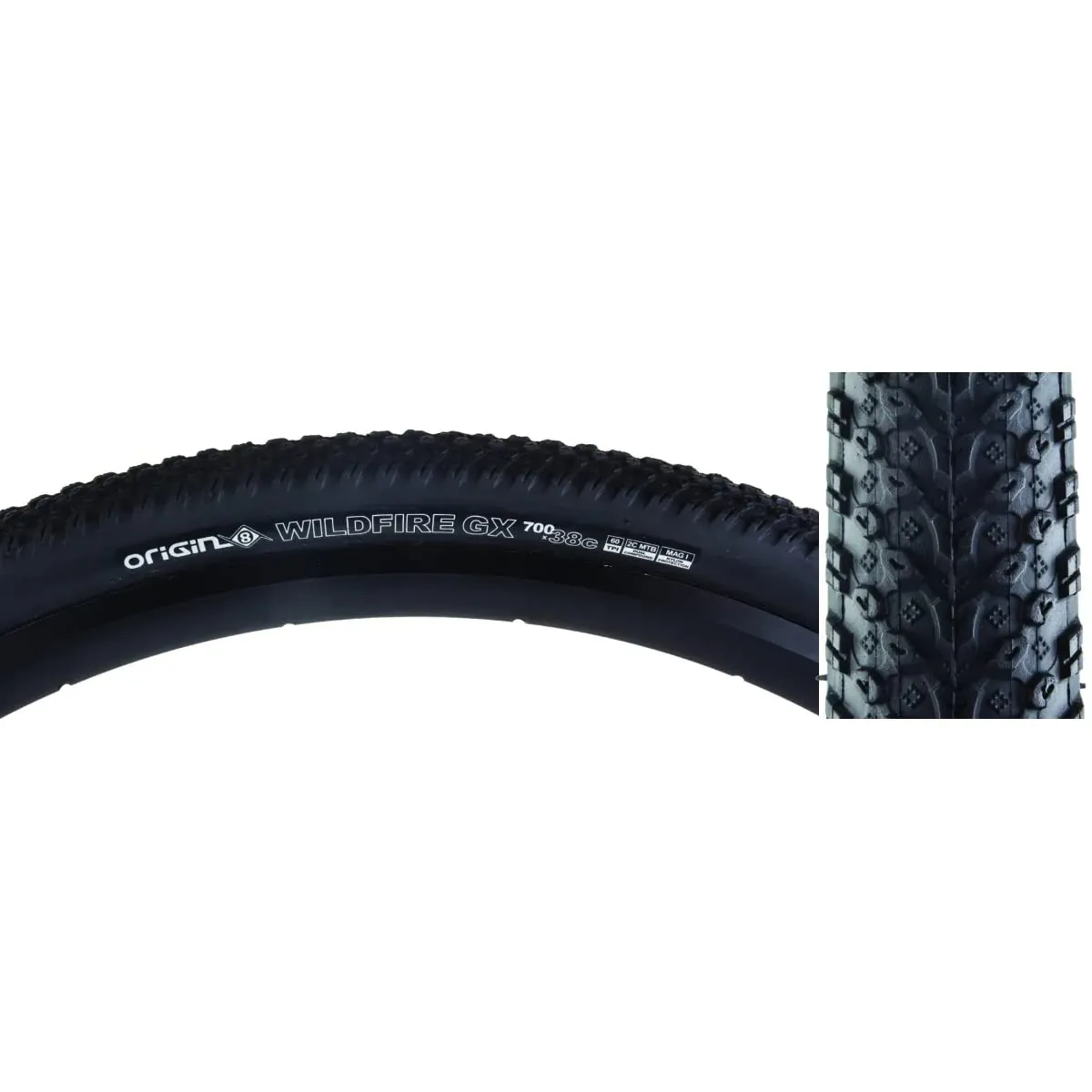 Origin8 Wildfire GX Tires 700 x 38c - Perfect for Gravel Grinding, Puncture Protection & Enhanced Grip