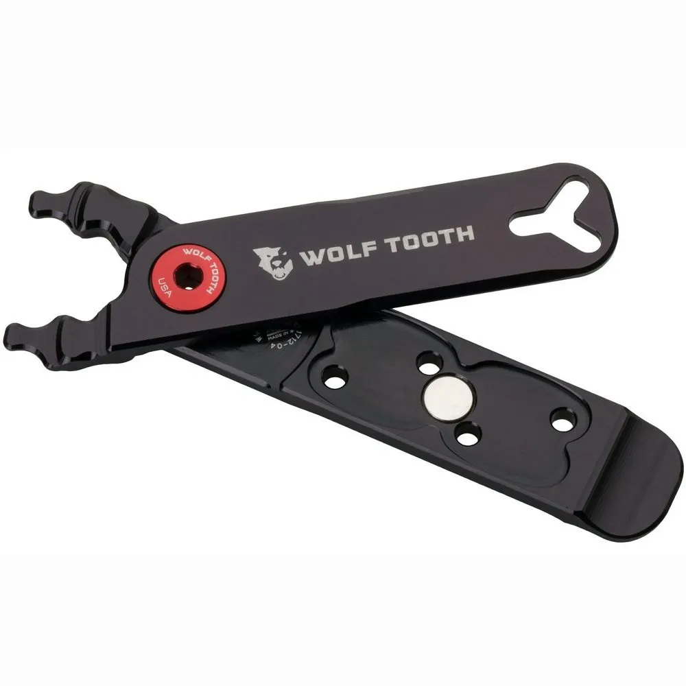 Pack Pliers - Master Link Combo Pliers - Black with Red Bolt - Lightweight Multi-Tool for Biking