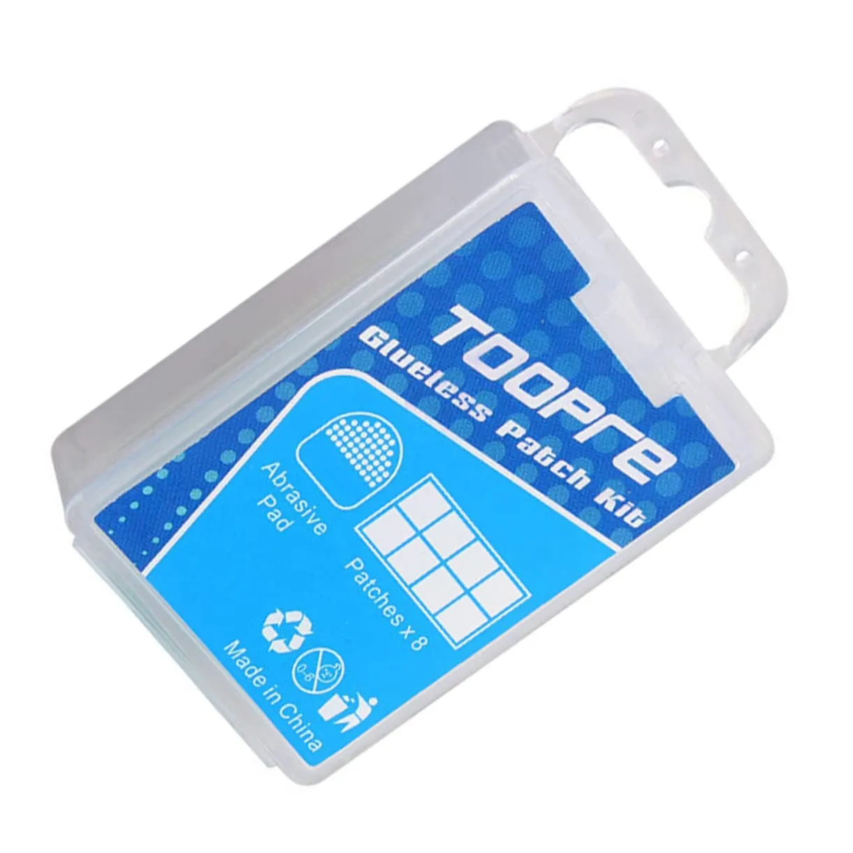 PACKOVE Glueless Bicycle Tire Patch Kit - 8 Rubber Patches, 1 Filing Tool for Easy Bike Repairs