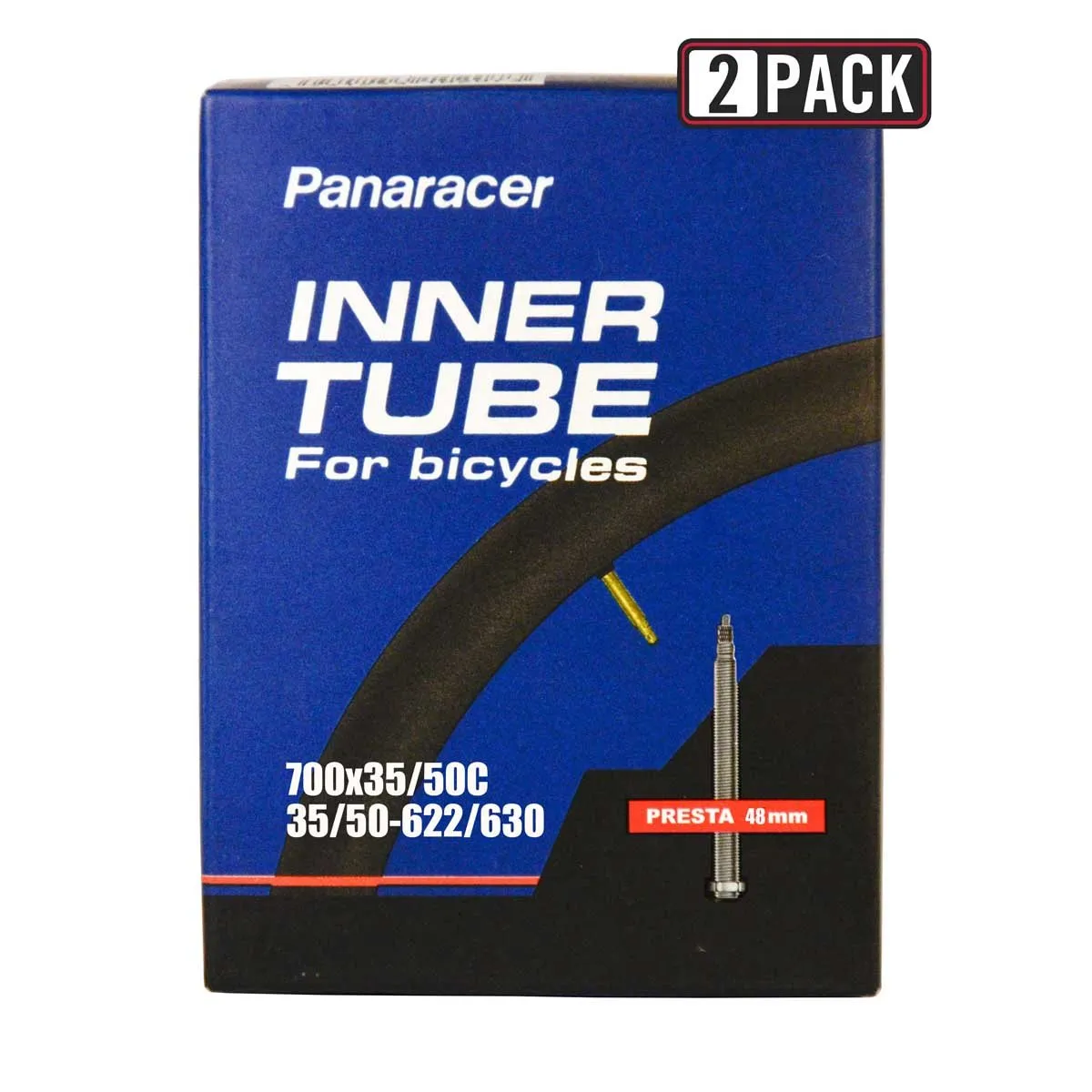 Panaracer Bicycle Tubes Presta Valve 20 x 1-1/8 Black, Multiple Valve Lengths, Durable Rubber