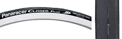 Panaracer Closer Plus 700x23 Folding Black Tires - Puncture Resistant, Smooth Ride, Long-Lasting