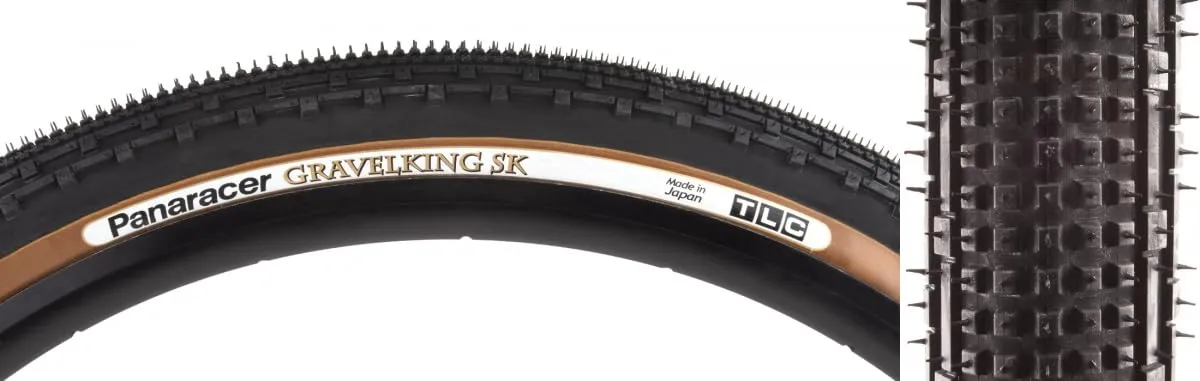 Panaracer Gravel King SK 29x2.1 Tubeless Black/BRN Reflective Road Tire for Gravel & Rough Roads