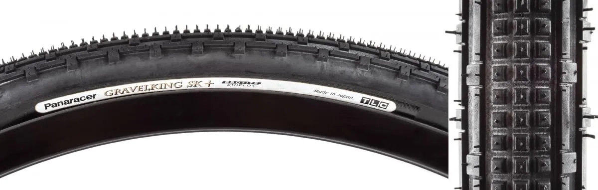 Panaracer Gravel King SK+ 29x2.1 Tubeless Tire - Black/Black Reflective - Unmatched Grip & Puncture Protection