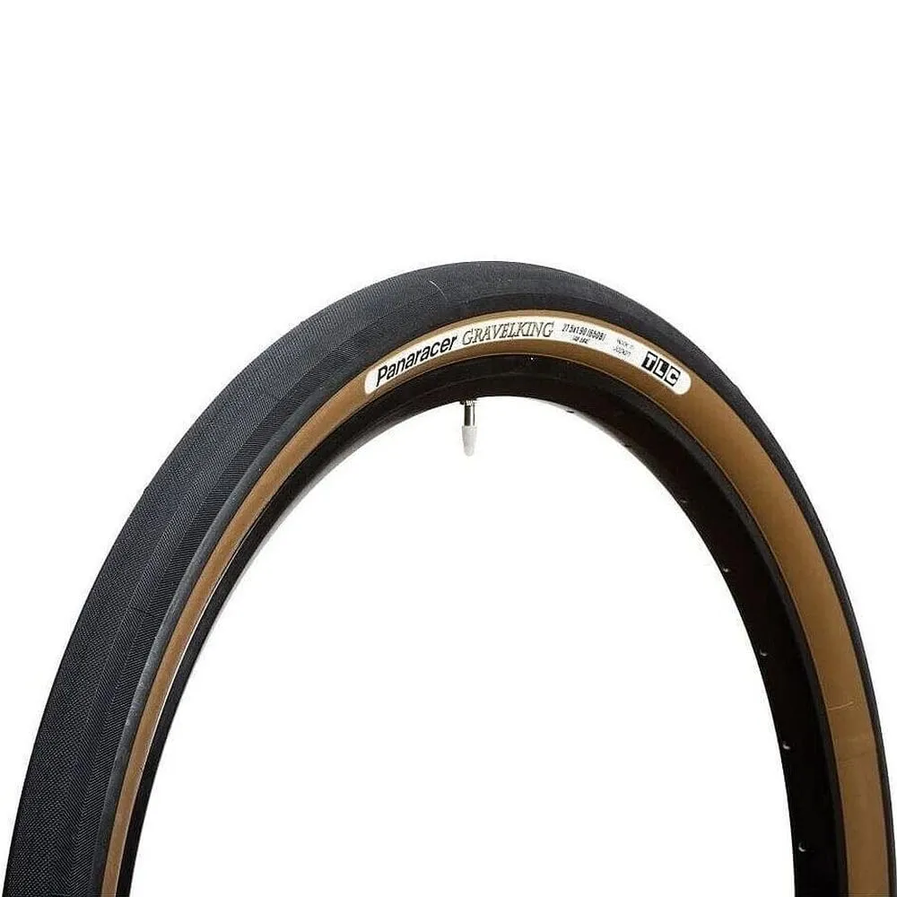 Panaracer Gravel King+ Slick 700x43 Tubeless Tire - Black/Brown, Reflective, TPI 80, Adventurer's Choice