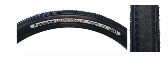 Panaracer Gravel King SS 27.5x1.5 Tubeless Road Tire - Black/Black Reflective, Fast Rolling Design