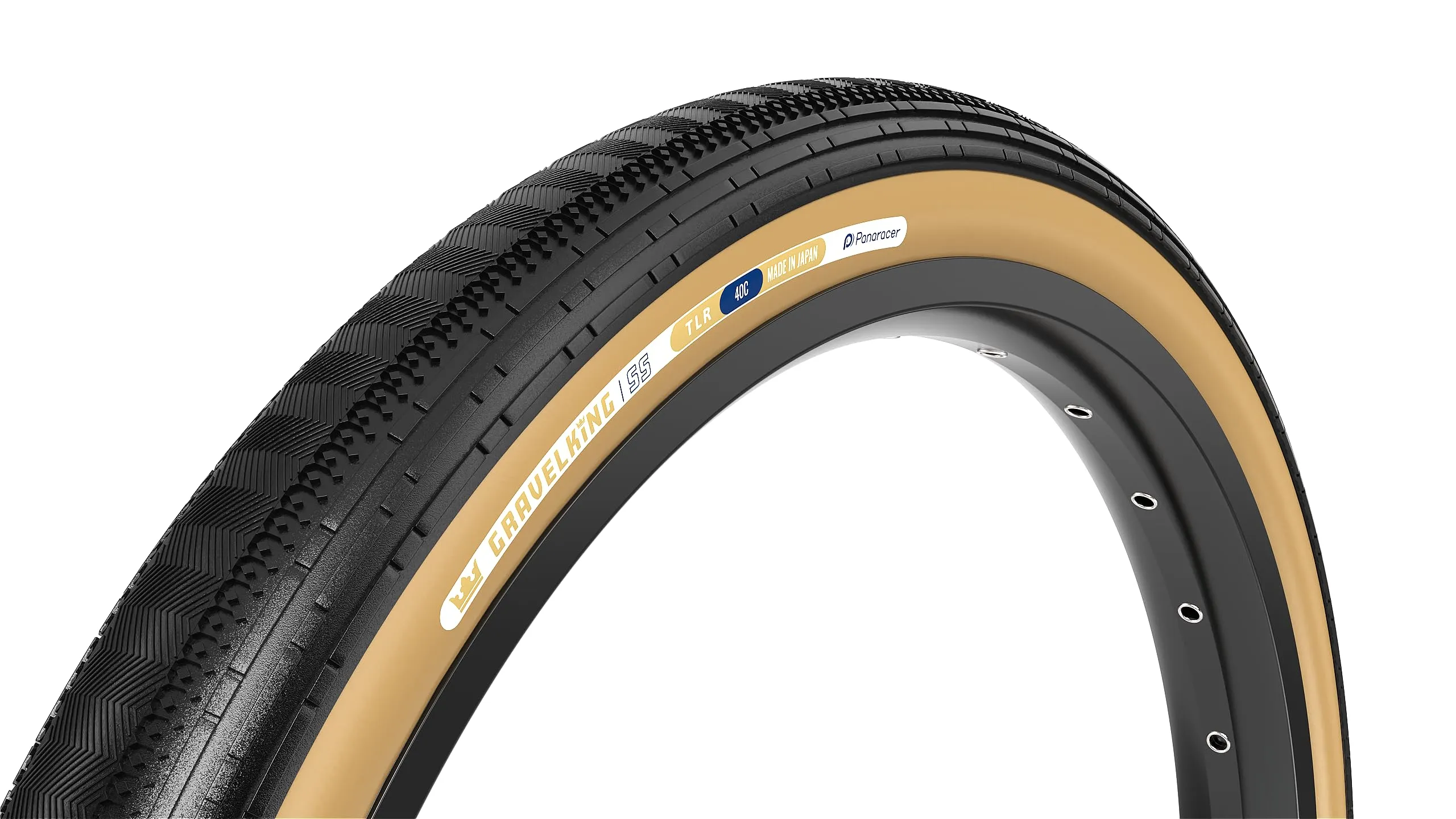 Panaracer GravelKing SS Tubeless Tire - 700x40, Black/Brown, Exceptional Cornering Grip