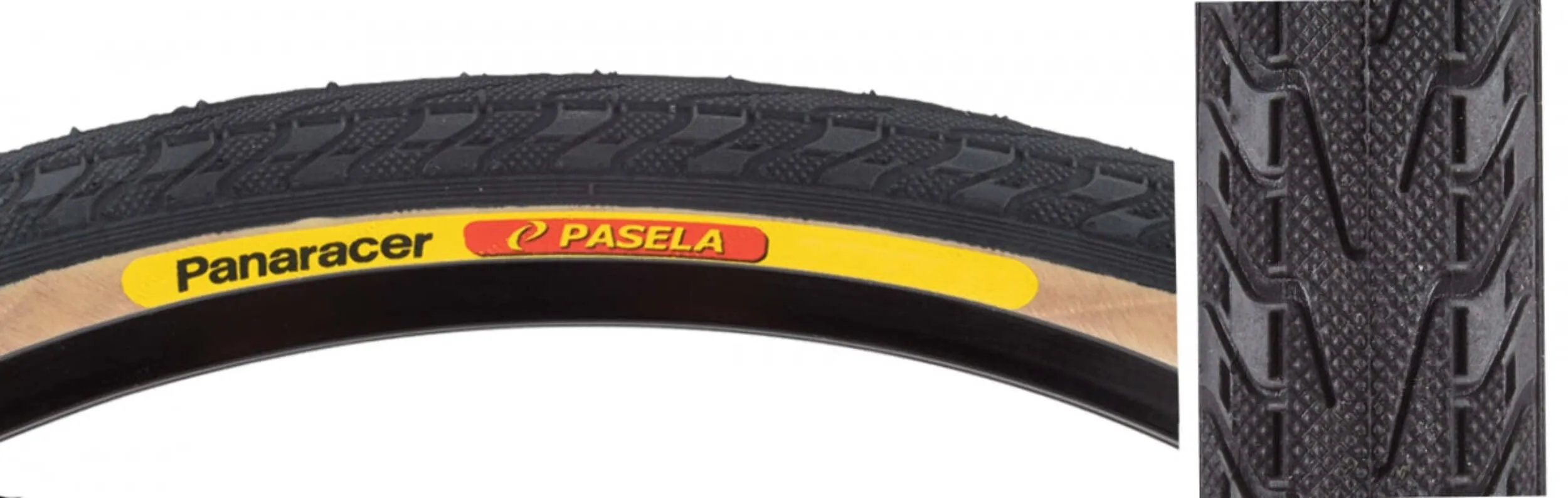 Panaracer Pasela 27 x 1 Urban Commuter Tire - Black with Amber Sidewall, Max 115 PSI