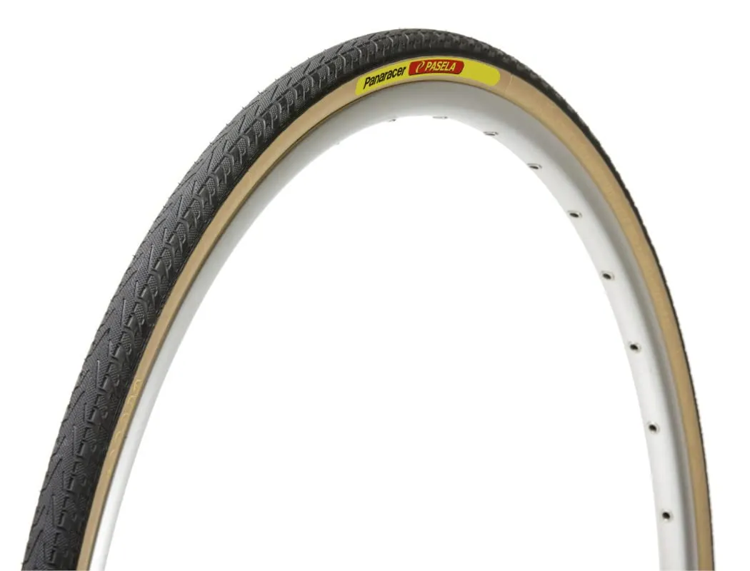 Panaracer Pasela 650C x 25 Wire Tire - Black/YSK, Reflective, 100 PSI, 60 TPI Hybrid