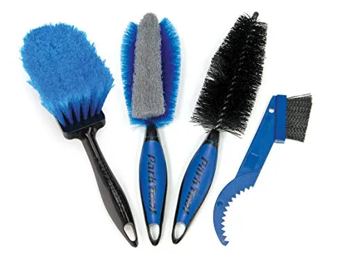 Park Tool Bike Cleaning Brush Kit - GSC-1 Gear Clean, Tapered Detail, Frame & Soaping Brush