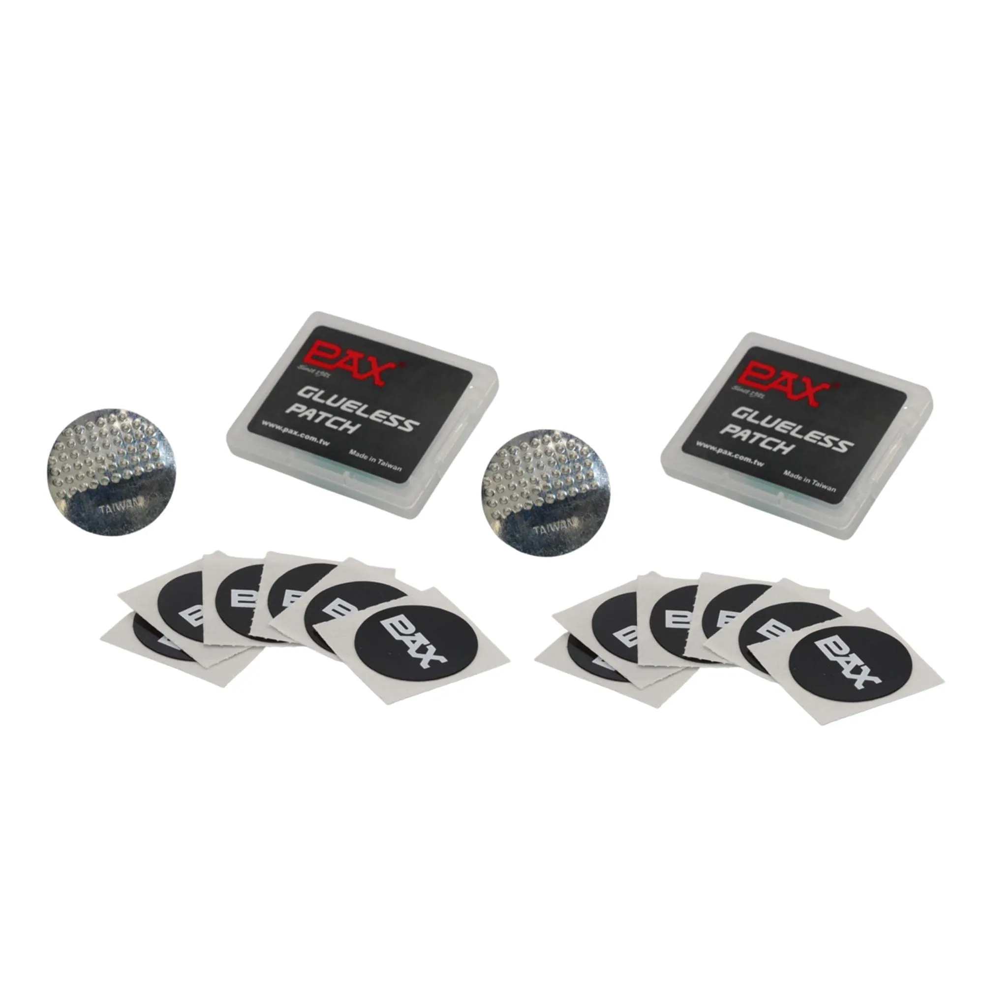 PAX 14 Pcs Glueless Bike Tire Repair Patch Kit - 12 Self-Adhesive Patches, Quick & Easy Fix