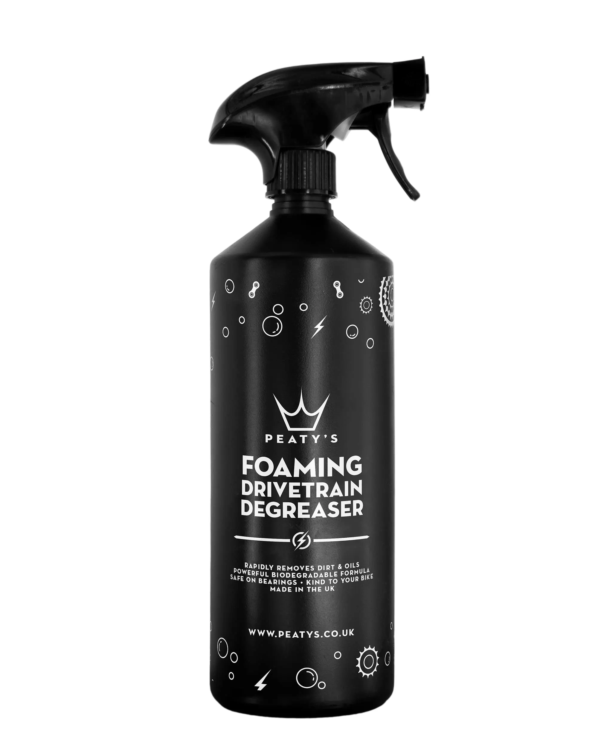 Peaty's Foaming Drivetrain Bike Degreaser 1 Litre - Powerful Biodegradable Cleaner for Bikes