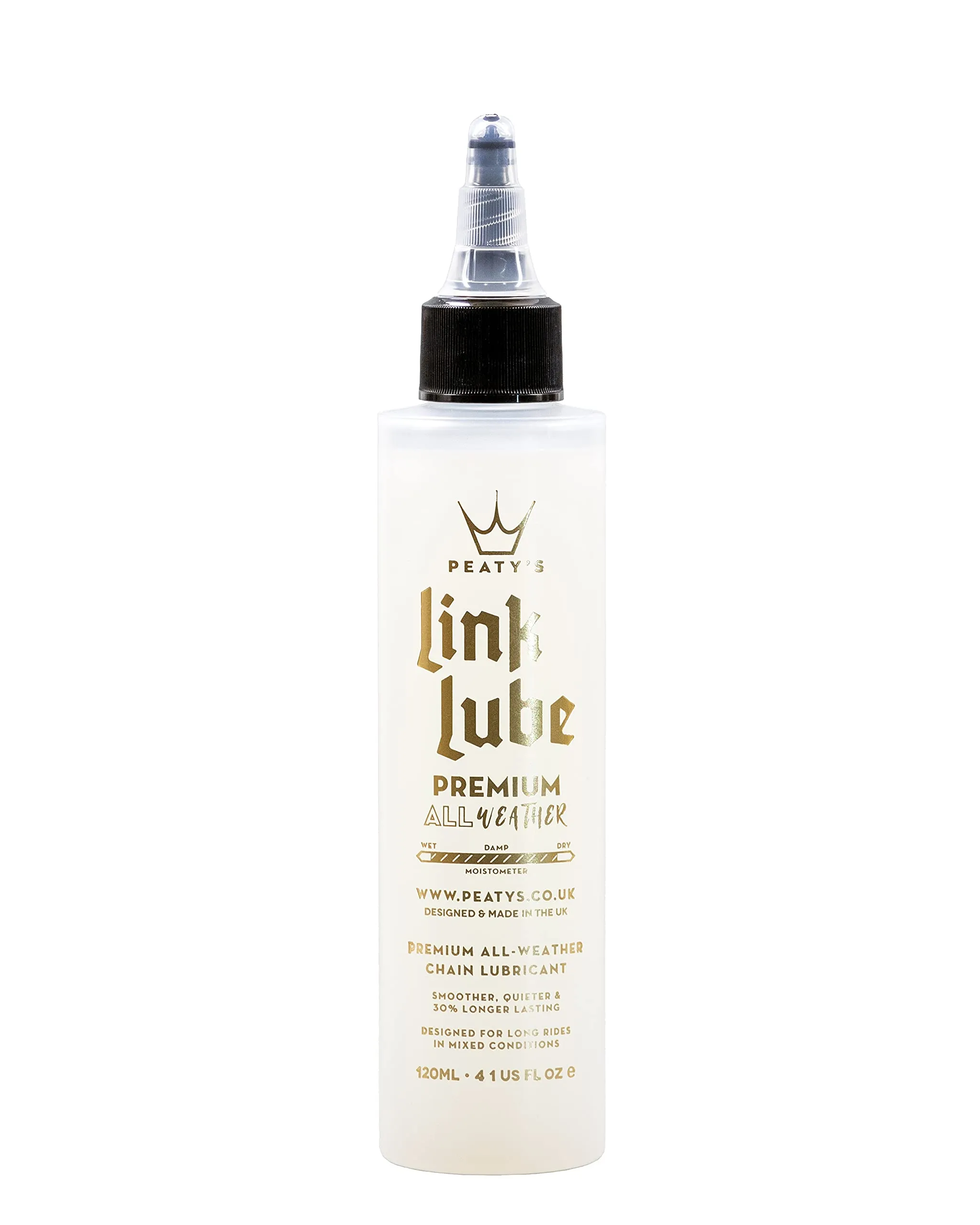 Peaty's LinkLube Premium All-Weather Bicycle Chain Lubricant 120mL - Cleaner, Smoother, Lasting