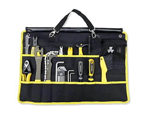 Pedro's Burrito Tool Kit - 24-Piece Professional Tool Set in Black/Yellow for Home and Travel