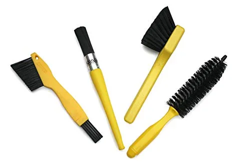 Pedro's Pro Brush Bicycle Cleaning Kit - 5-Piece Set with Toothbrush, Cone & Parts Cleaning Brush