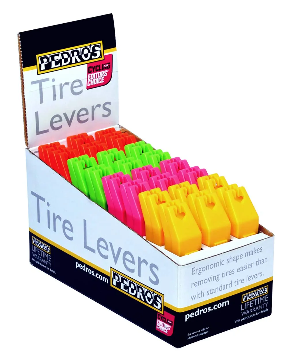 Pedro's Tire Lever 24 Pack - 4 Colors - Ergonomic Design for Easy Tire Removal