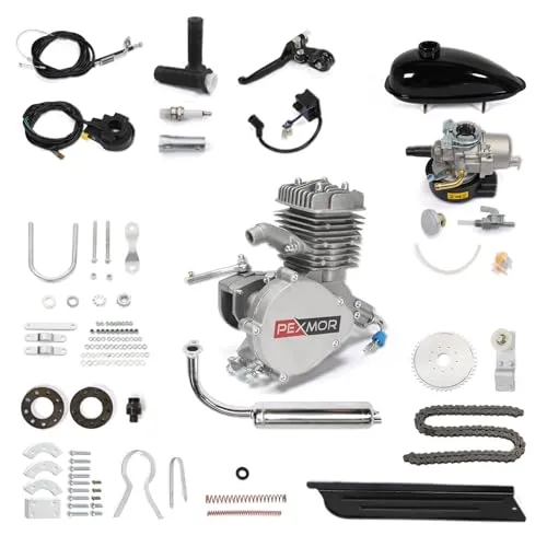 PEXMOR 80cc Gas Bicycle Engine Kit for 26-28' Bikes, Powerful & Fuel-Efficient Motor Conversion