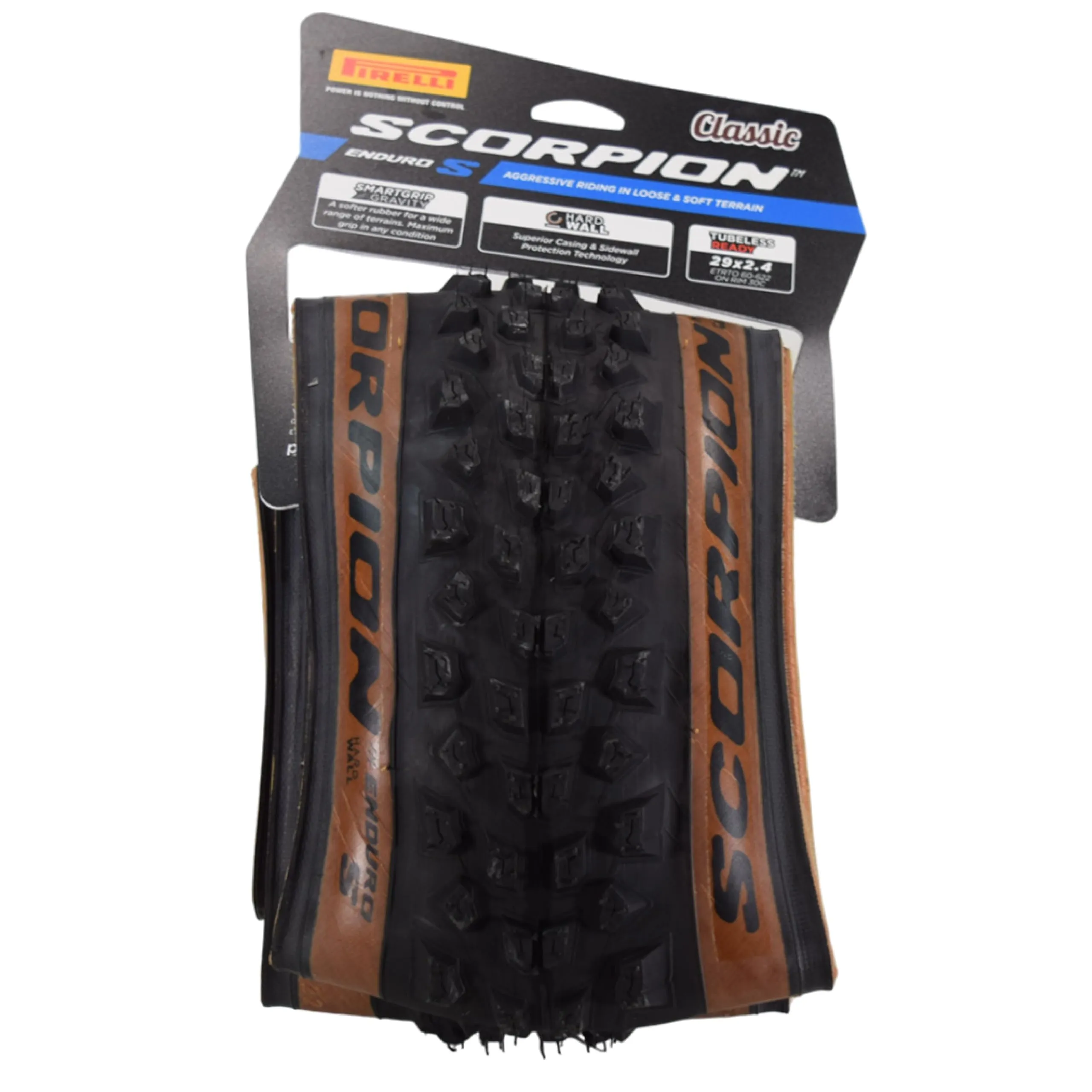 Pirelli Scorpion Enduro S Classic 29' x 2.4 Mountain Bike Tire, Tubeless Ready, Extreme Performance