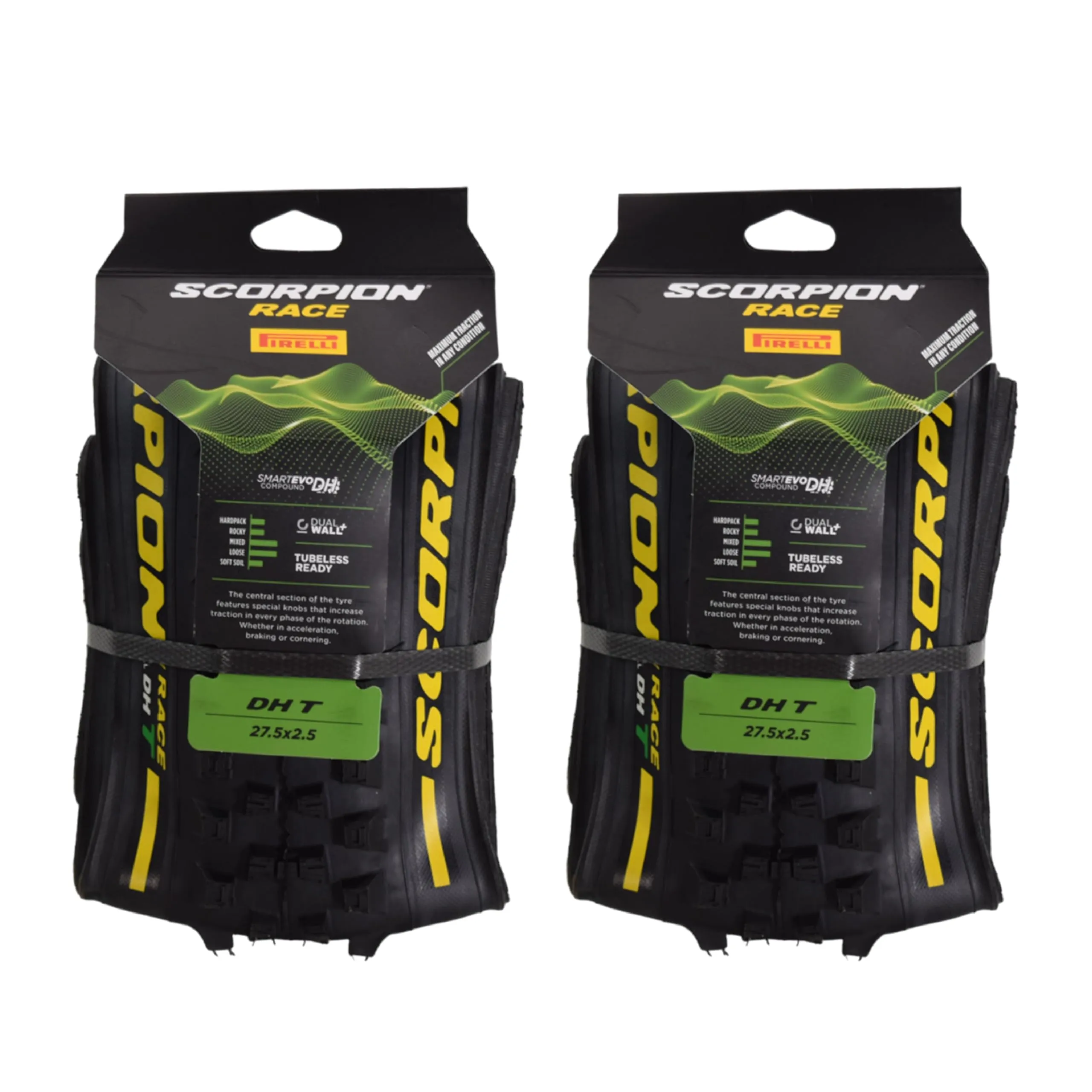 Pirelli Scorpion Race DH T 27.5 x 2.5 Mountain Bicycle Tire - Unmatched Grip, Tubeless Ready