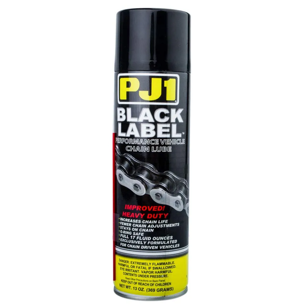 PJ1 Black Label Chain Lube 17oz - Heavy Duty Lubricant for Standard Non O-Ring Chains