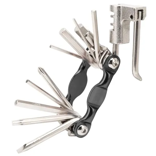 Portable 11-in-1 Folding Bike Repair Tool for Mountain Cycling - Durable & Compact Maintenance Solution