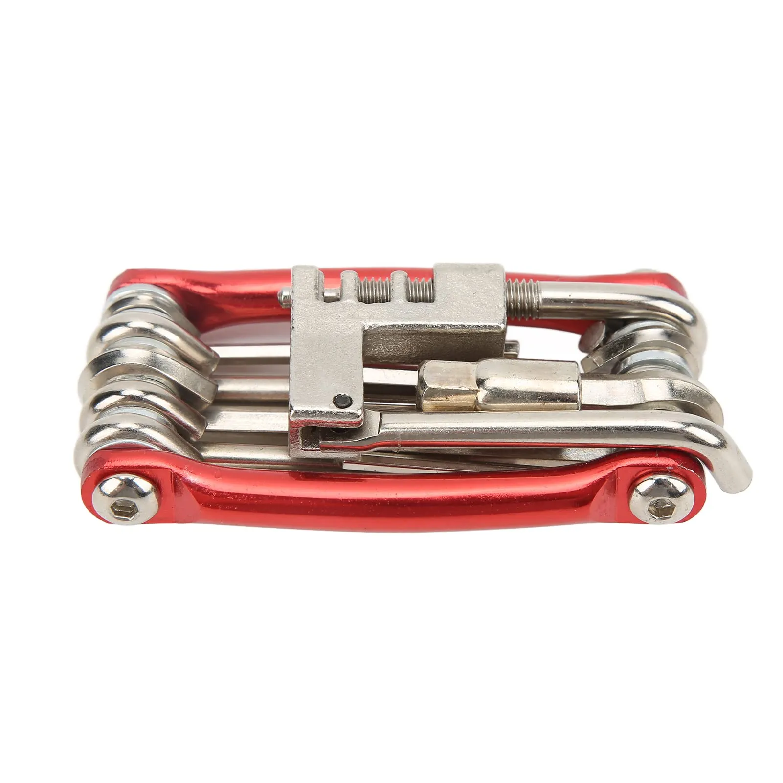 Portable 7 in 1 Multifunctional Bike Repair Tool Set - Lightweight, Durable, Red, by SPYMINNPOO