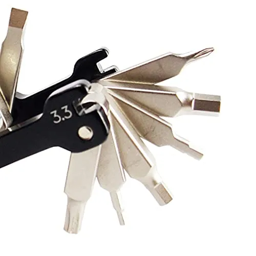 Compact 13-in-1 Stainless Steel Tool for Cyclists