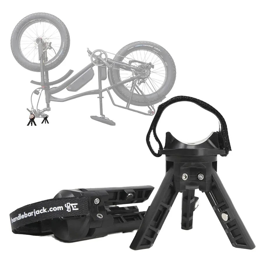 Portable Repair Stand for Bicycle & eBikes - Set of 2 Jacks, Convenient Handlebar Support