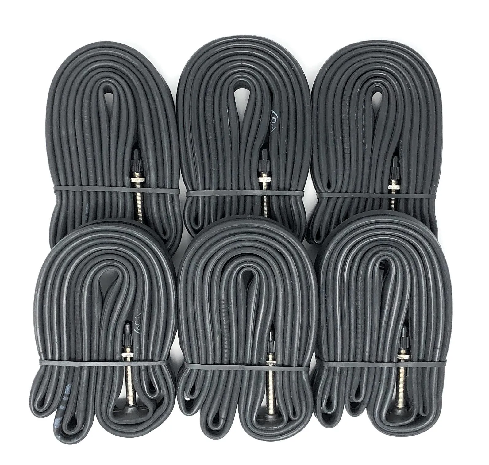 Premium 700C X 18/25 Road & Gravel Bicycle Inner Tubes - 48mm Presta Valve - Bulk 6 Pack