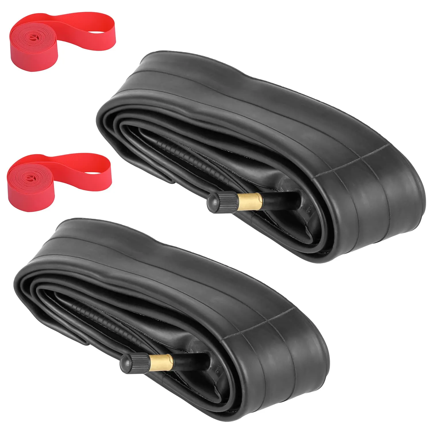 Premium 700x35C/38C/40C/43C Bike Inner Tube with 48mm Schrader Valve - 2 Pack Butyl Rubber Tubes