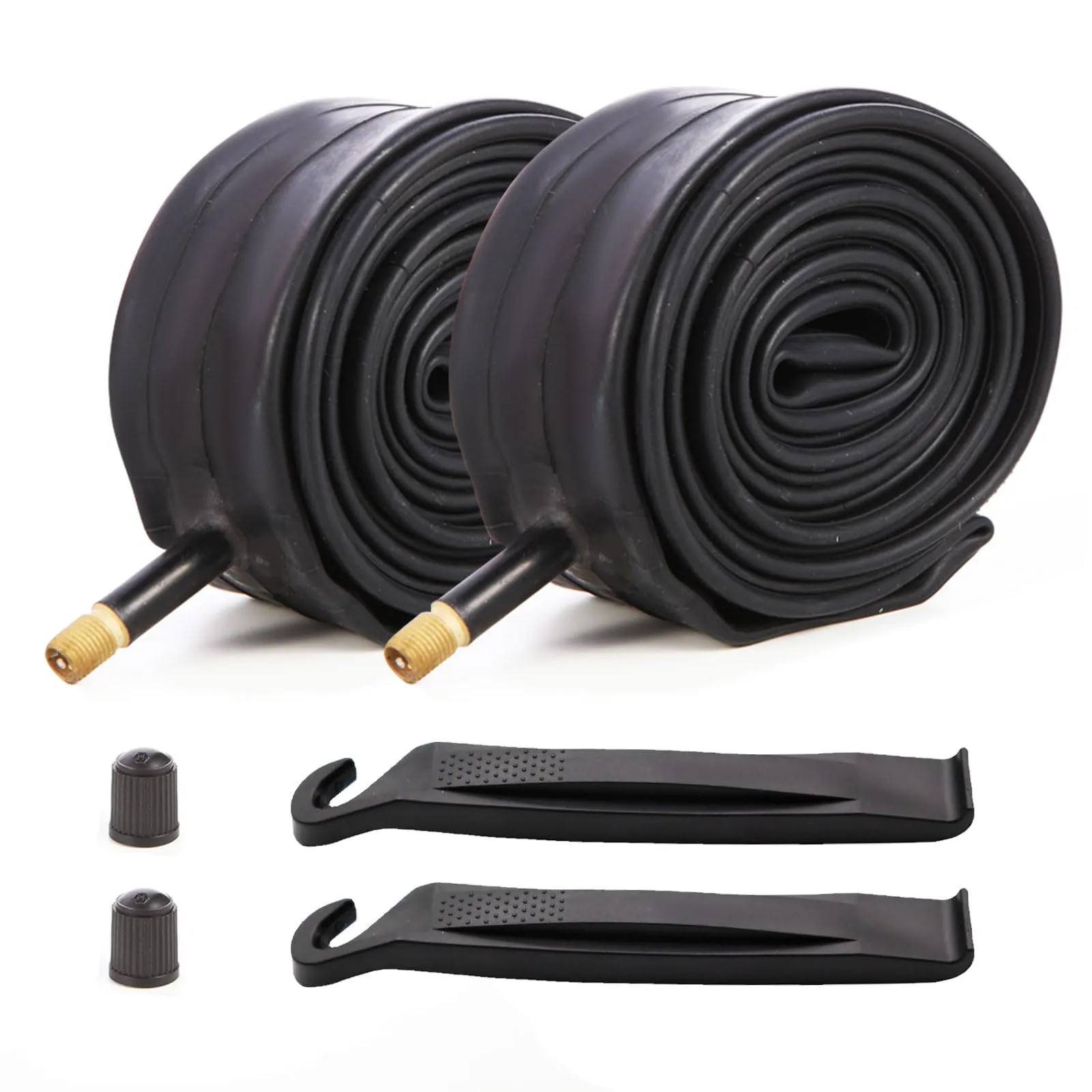 Premium 700x38C/700x40C/700x43C/700x45C Bike Tubes with Schrader Valve - Heavy Duty Butyl Rubber (2 Pack)