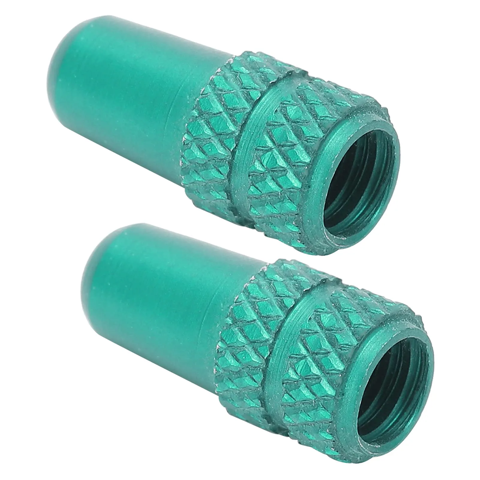 Presta Valve Caps - Durable Aluminum Cover for Bicycle Tire - Green - Prevents Leaks & Dust